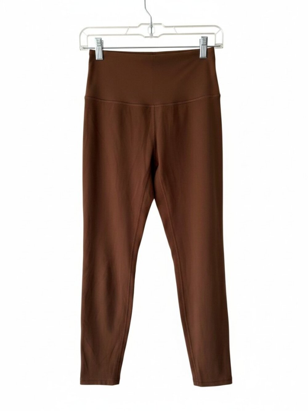 Brown High Waisted Workout Leggings Women Size S Stretch Activewear